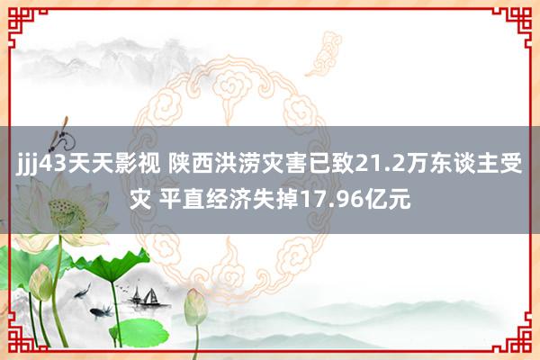 jjj43天天影视 陕西洪涝灾害已致21.2万东谈主受灾 平直经济失掉17.96亿元