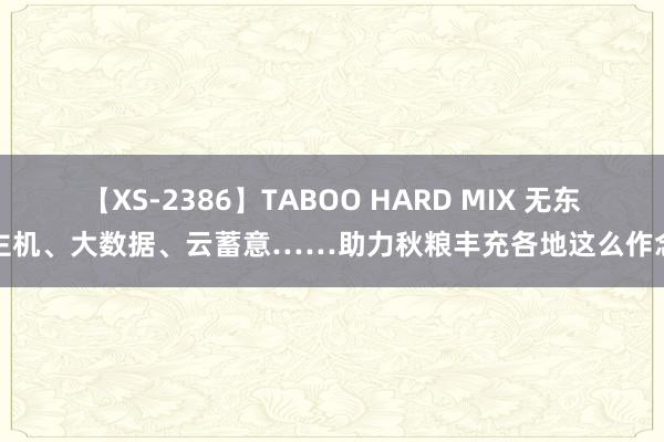 【XS-2386】TABOO HARD MIX 无东谈主机、大数据、云蓄意……助力秋粮丰充各地这么作念→