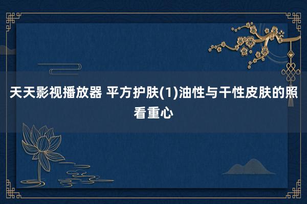 天天影视播放器 平方护肤(1)油性与干性皮肤的照看重心