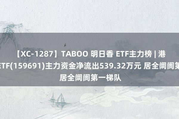 【XC-1287】TABOO 明日香 ETF主力榜 | 港股红利ETF(159691)主力资金净流出539.32万元 居全阛阓第一梯队